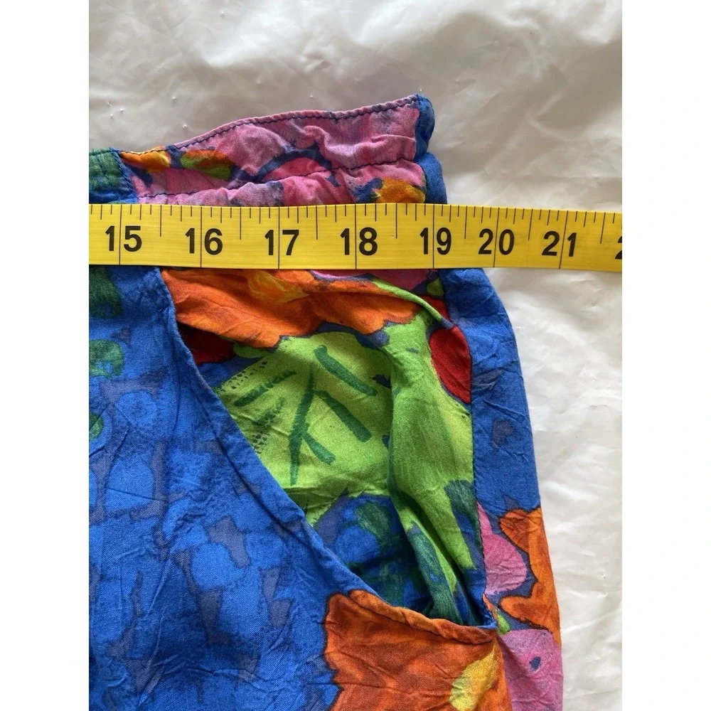 Jams World Crop Pants Bluquet Size L Drawstring Beach Pool Vacation Resort  Blue